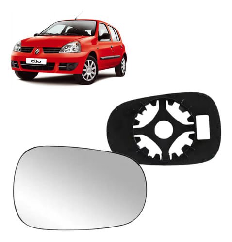 Lente Retrovisor Clio 1999 Até 2012  - Lado Motorista