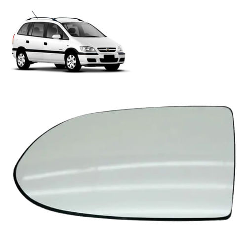 Lente Vidro Retrovisor Zafira 2000 Em Diante - Motorista