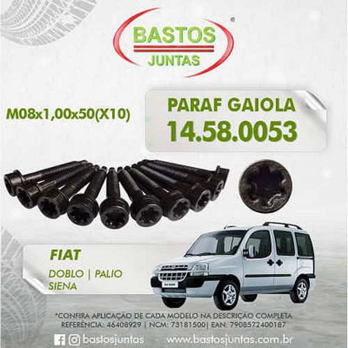 PARAFUSO COMANDO DE VALVULA GAIOLA - FIAT PALIO SIENA DOBLO FIRE 1.0 1.3 16V FLEX APOS 1999