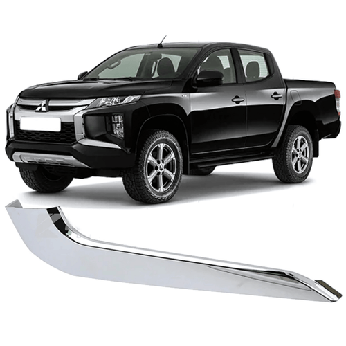 Moldura Inferior Cromada Parachoque L200 Triton Hpe 2.4 16V Diesel de 2021 a 2025 - Esquerdo