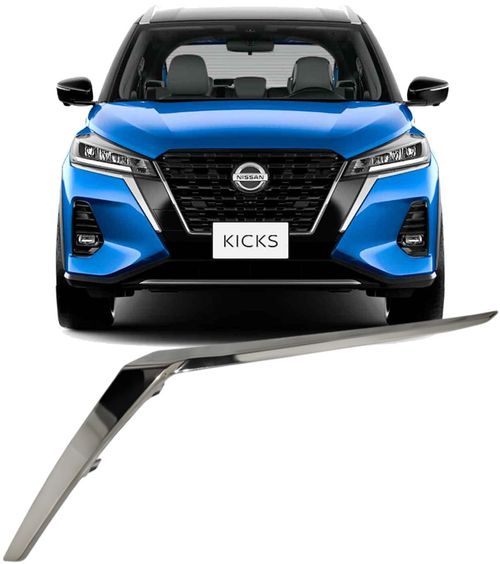 Friso Cromado Farol Nissan Kicks de 2022 À 2025 - Esquerdo