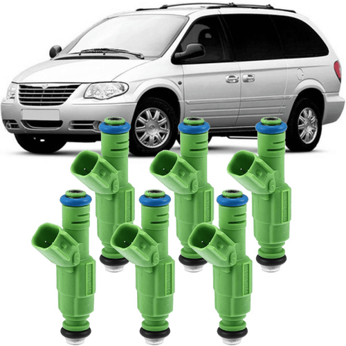 Kit 6 Bico Injetor Dodge Caravan Grand Caravan 3.3 V6 - 04861454AA