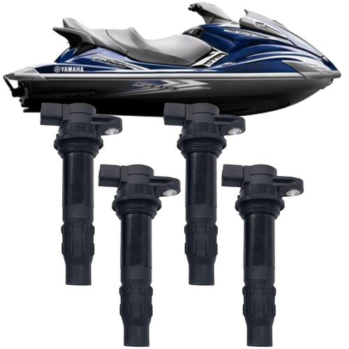 Kit 4 Bobinas de Iginicao Yamaha R1 Jet Ski Fx 1100 Vx 110