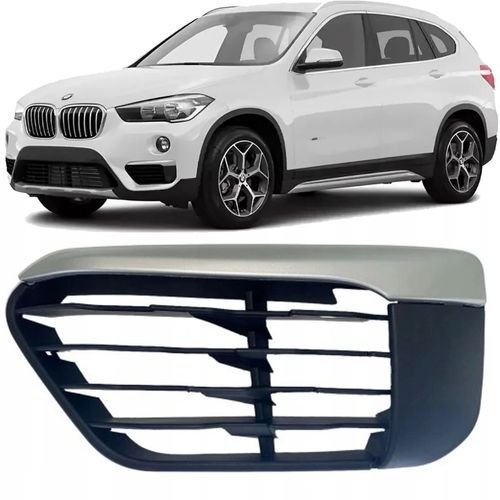 Grade Farol de Milha Bmw X1 2016-19 Sem furo do Sensor -Esq