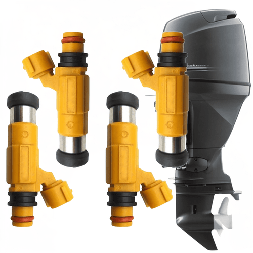 Kit 4 Bico Injetor de Gasolina Motor Popa Yamaha 150hp 4 Tempos de 2004 À 2018