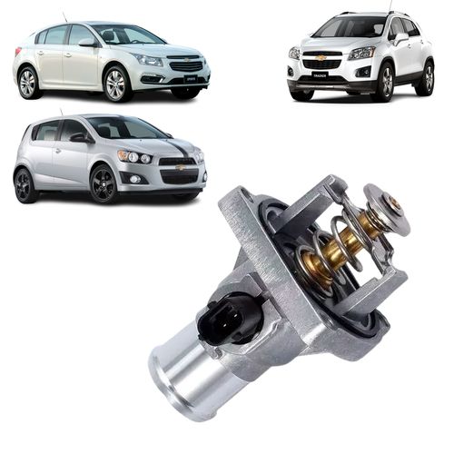 VÁLVULA TERMOSTÁTICA CHEVROLET CRUZE TRACKER 1.8 16V FLEX - 2012 A 2016 SONIC 1.6 16V FLEX - 2012 A 2014