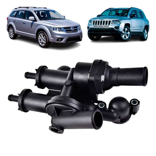 VÁLVULA TERMOSTÁTICA COM CARCAÇA FIAT FREEMONT 2.4 16V 2012 A 2015 JEEP COMPASS 2.0 16V 2012 A 2015