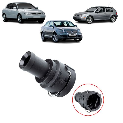 FLANGE FLUXO DE ÁGUA DO AR QUENTE VW JETTA 2005 A 2014 FUSCA 2013 A 2016 TIGUAN 2009 A 2016 GOLF 2000 A 2014 AUDI A3 2001 A 2007
