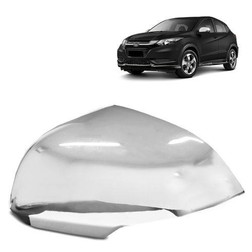 Aplique Capa de Retrovisor Cromado HRV 2015 a 2023 Lado Esquerdo