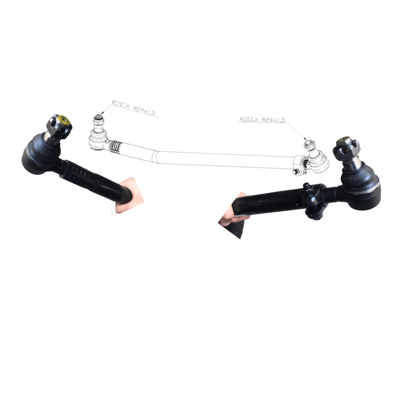 Barra Direcao MB 1632 1634 Cx Zf A6954600105 977mm N5176