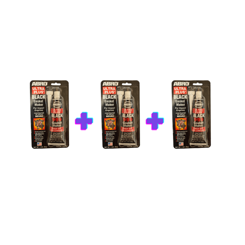 Cola Silicone Junta Alta Temperatura Abro Black 85g kit 3 un