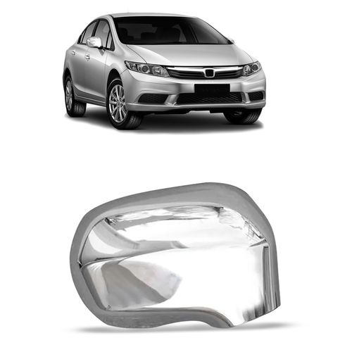 Aplique Capa de Retrovisor Civic 2007 a 2011 Lado direito Cromado