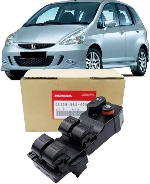 Botao Interruptor Vidro Eletrico e Travas Honda Fit 2003 ate 2008 Original