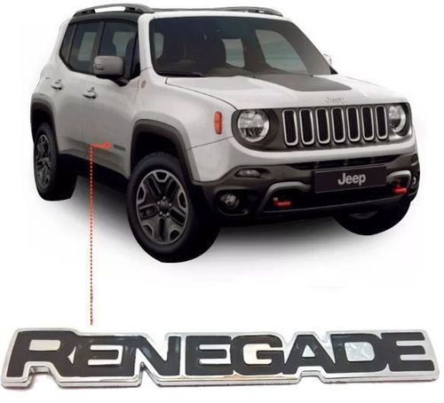 Emblema Nome Jeep Renegade Lateral Cromado Original Mopar
