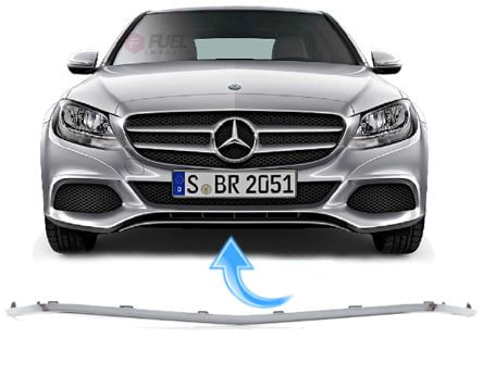 Friso Parachoque Dianteiro Mercedes C180 C200 C250 Avantgarde de 2015 À 2017 - Central