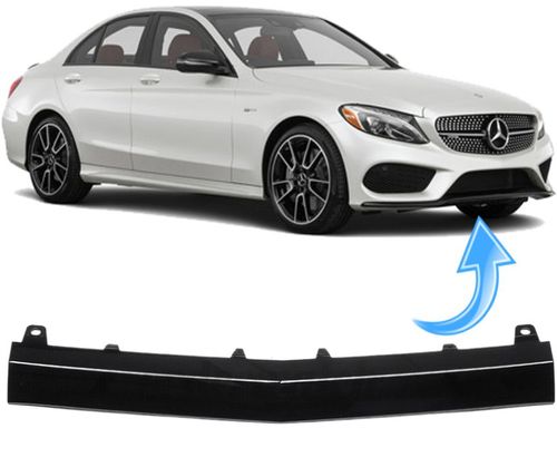 Friso Parachoque Dianteiro Mercedes C250 C300 Sport de 2015 À 2018 Preto - Central