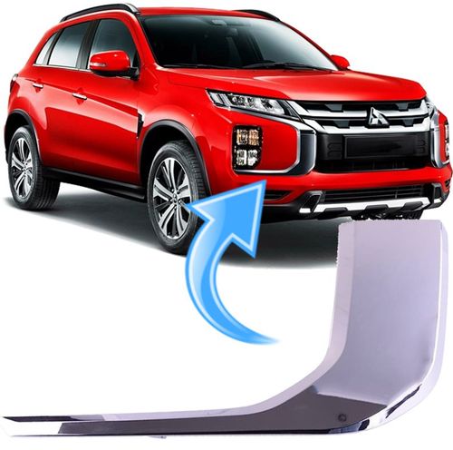 Moldura Inferior Cromada Parachoque Outlander Sport Asx de 2020 À 2022 - Direito