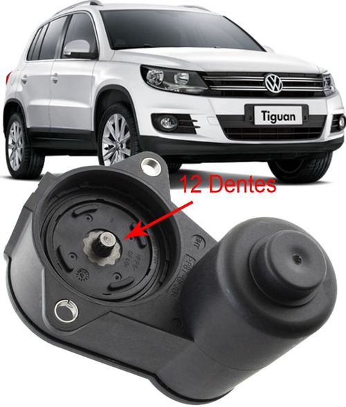Motor Atuador da Pinca do Freio Traseiro Tiguan 2.0 Tsi de 2009 À 2017 - 12 Dentes