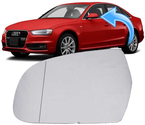 Lente do Espelho Retrovisor Audi A4 A5 e A6 de 2010 À 2016 - Ld Esquerdo