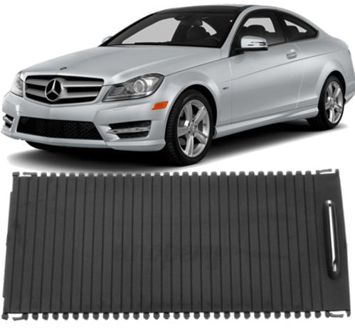 Esteira Persiana do Console Central Mercedes C180 C200 C250 de 2007 a 2014 - Preta