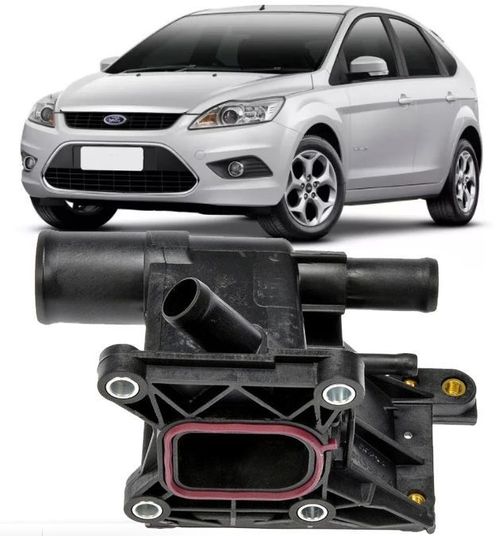 Carcaca da Valvula Termostatica Focus e Ecosport 2.0 16V Duratec Fusion 2.3 - sem Sensor