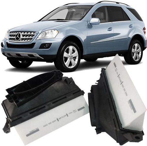 Par de Filtro de Ar Motor Mercedes Ml350 3.0 V6 Diesel de 2009 À 2015