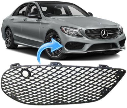 Moldura Externa do Parachoque Mercedes Benz C250 2.0 Turbo Sport de 2014 À 2018 - Direito