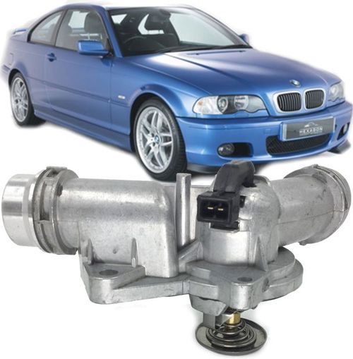 Carcaca com Valvula Termostatica Bmw 323i 325i 330i 528i 530i de 2001 À 2006 - Aluminio