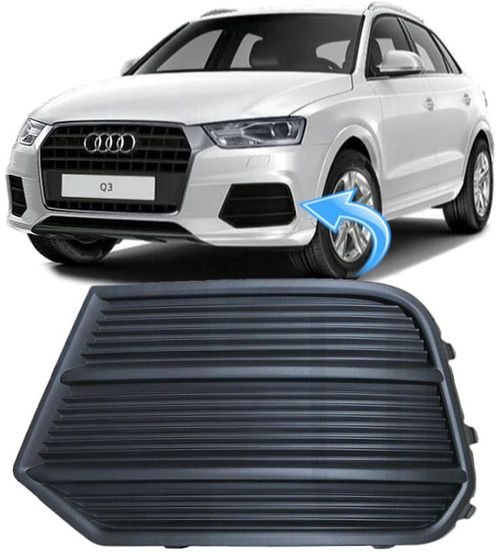 Grade Farol De Milha Audi Q3 1.4 E 2.0 De 2016 À 2019 Sem Furo - Esquerdo