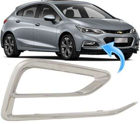 Friso Cromado da Moldura Milha Cruze Hatch 1.4 Turbo Lt e Ltz de 2017 À 2019 - Direito
