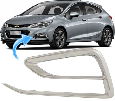 Friso Cromado da Moldura Milha Cruze Hatch 1.4 Turbo Lt e Ltz de 2017 À 2019 - Esquerdo