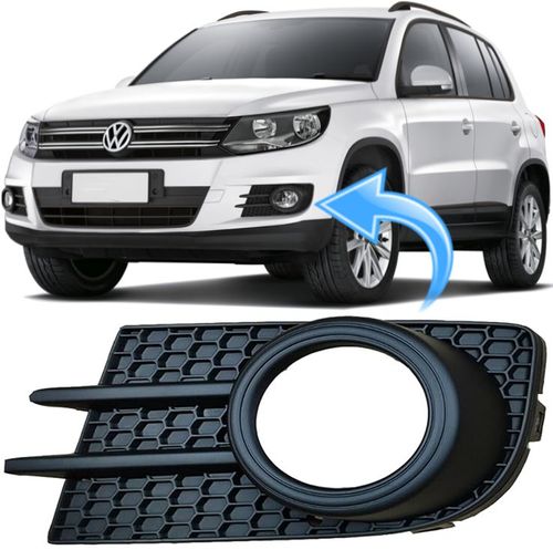 Grade Farol de Milha Preta Tiguan 2.0 Tsi de 2012 À 2017 - Esquerdo