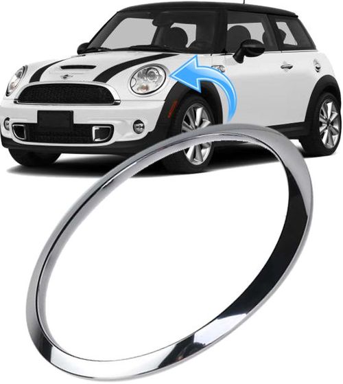 Aro Cromado do Farol Mini Cooper S e Jcw de 2007 À 2013 - Esquerdo
