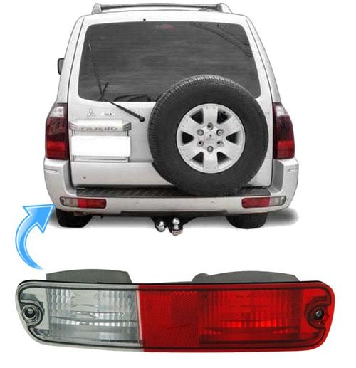 Lanterna de Neblina Parachoque Traseiro Pajero Full de 2004 a 2007 Esquerda