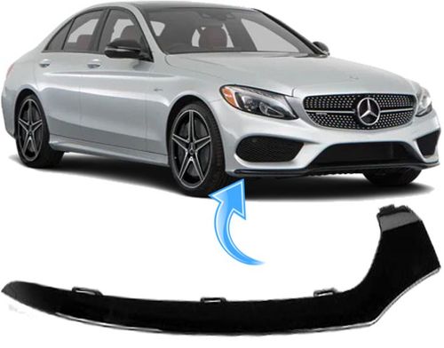 Friso Parachoque Dianteiro Mercedes C250 C300 Sport De 2015 À 2018 Preto - Direito