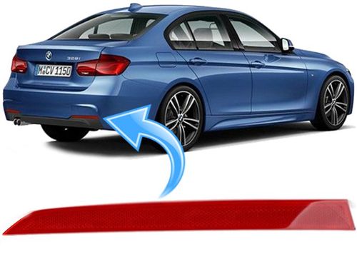 Olho de Gato Refletor Parachoque Traseiro Bmw 320i 328i 330i 335i M Sport de 2015 À 2019 - Direito