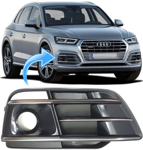 Grade Moldura do Farol de Milha Audi Sq5 3.0 V6 Tfsi de 2017 À 2020 - Direito