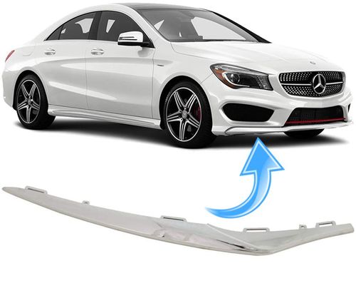 Friso Parachoque Dianteiro Mercedes Cla250 2.0 Sport de 2016 À 2019 Cromado - Direito