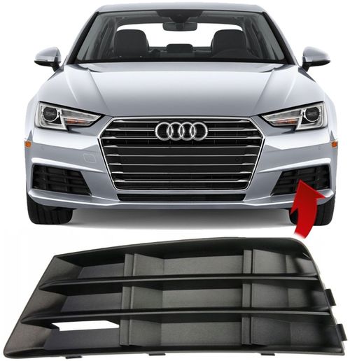 Grade Moldura Preta do Parachoque Audi A4 B9 2.0 Tfsi de 2016 À 2019 - Esquerdo