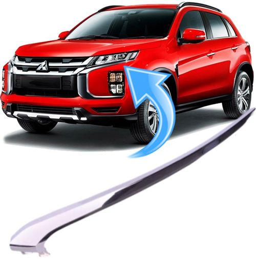 Moldura Superior Cromada Parachoque Outlander Sport Asx de 2020 À 2022 - Esquerdo