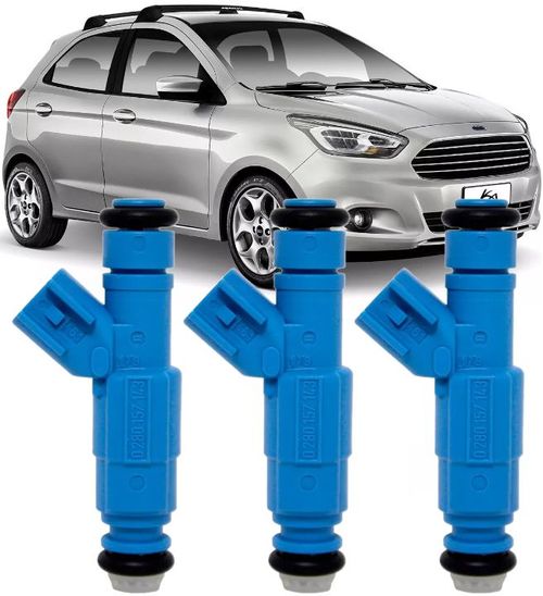 Kit 3 Bico Injetor Ford Ka 1.0 12V 3 Cilindros de 2015 À 2021