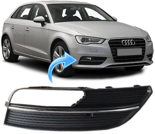 Grade Farol de Milha Audi A3 Hatch Ambition 1.8 Tfsi 2013 À 2016 - Direito