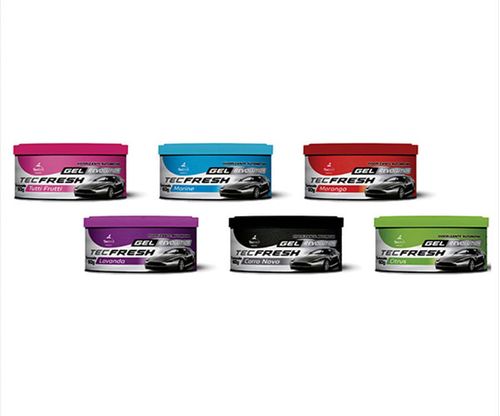 Aromatizante automotivo tecfresh gel revolution 24x60g / CX / Tecbril