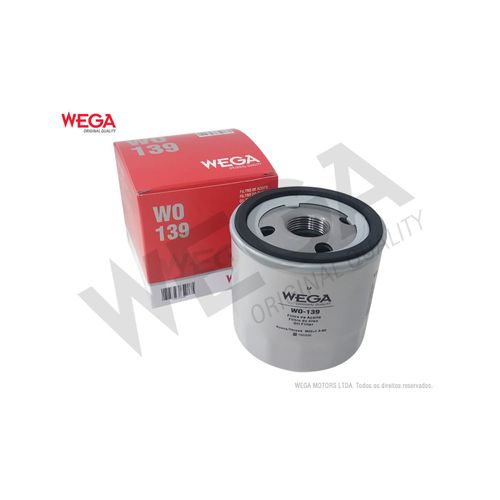 Filtro de óleo wo 139 wega onix plus / turbo / lt / ltz  premier hatch / sedan Wega