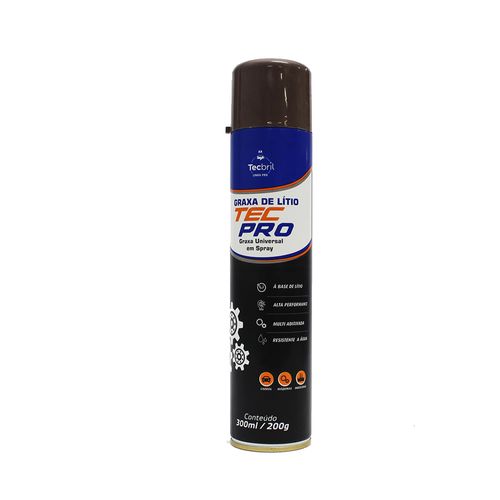 Graxa de Lítio em Spray Marrom 300mL - Tecbril