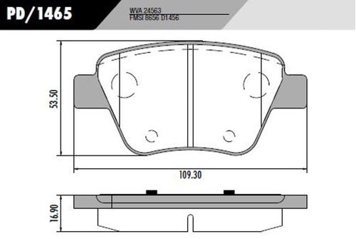 Pastilha de freio traseiro pd1465 a3, golf, jetta / UN / Frasle