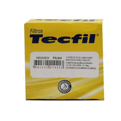 Filtro Óleo Tecfil psl641 a1321800110 - jfo0s00