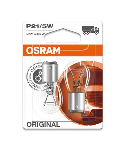 Lâmpada de farol 7528 original metal base p21/5w 12v / UN / Osram