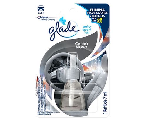 Aromatizante automotivo  auto sport carro novo refil 7ml / CX / Glade