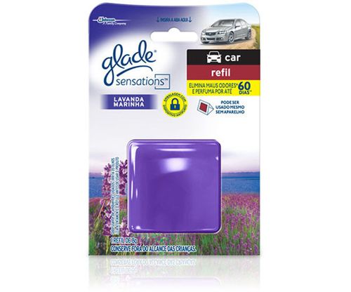 Aromatizante automotivo sensations car lavanda marinha refil 8g / CX / Glade